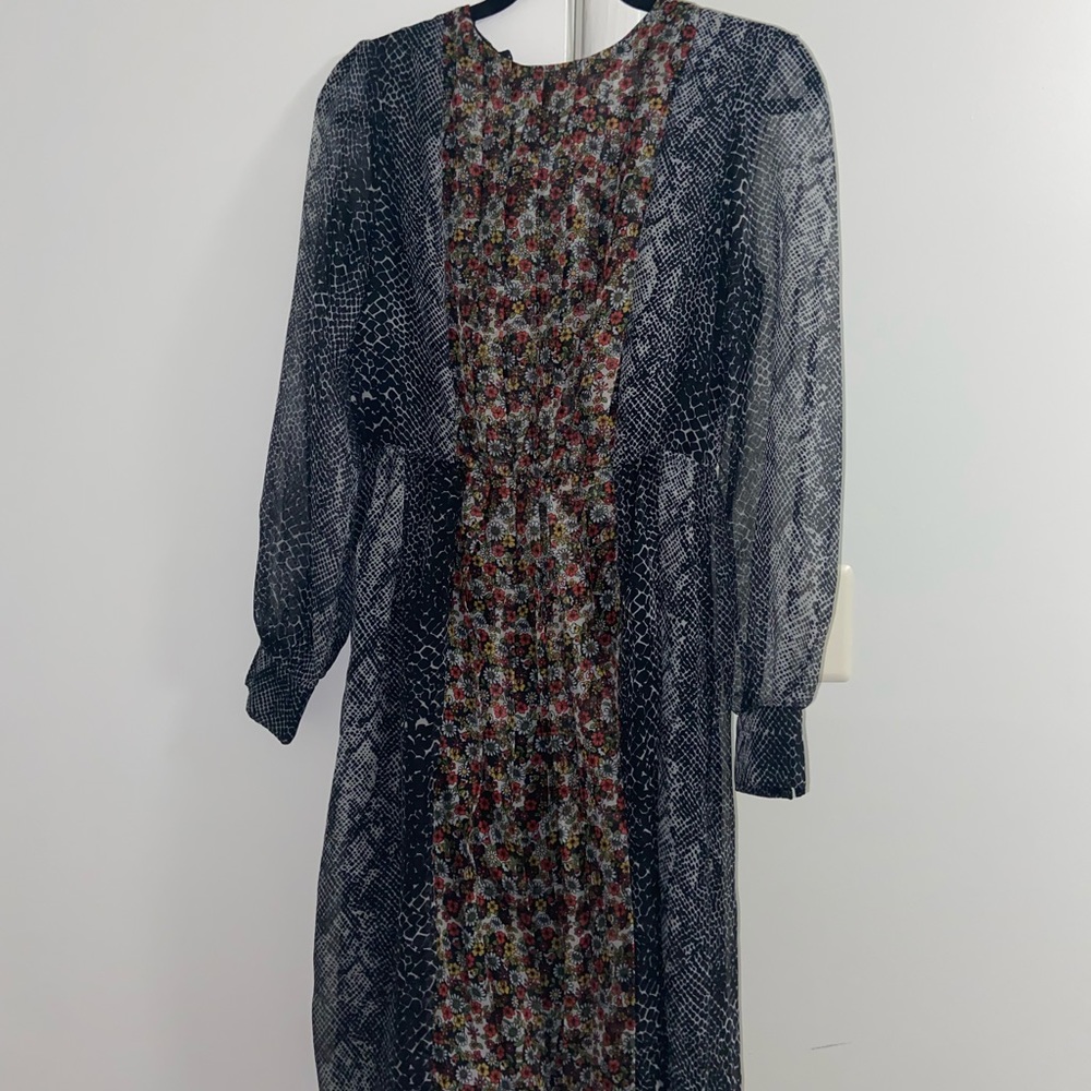manoush robe longue python pliss midi dress